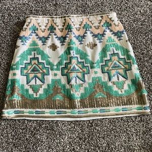 Sequin Detail Mini Skirt